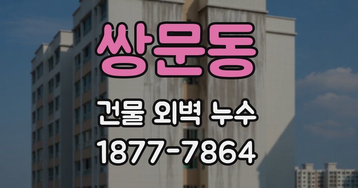 쌍문동 건물 외벽 누수