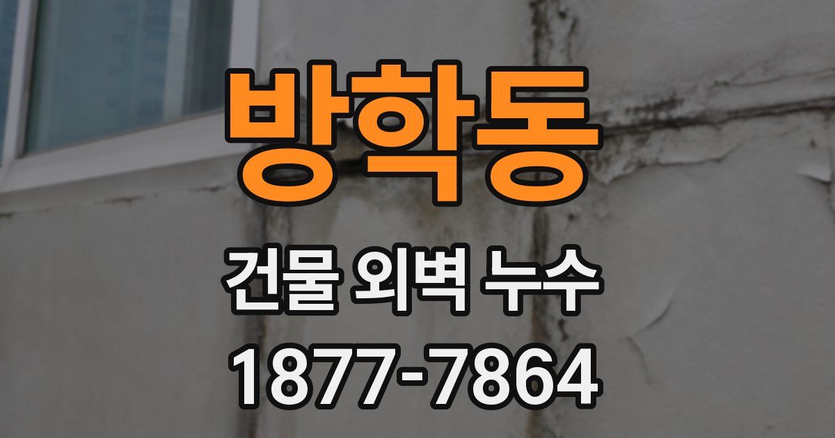 방학동 건물 외벽 누수