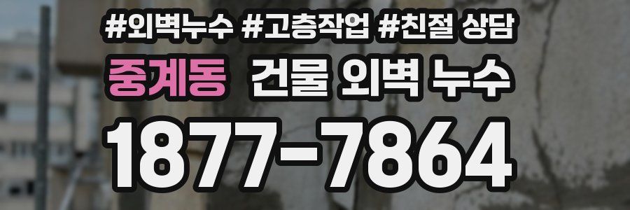 중계동 건물 외벽 누수