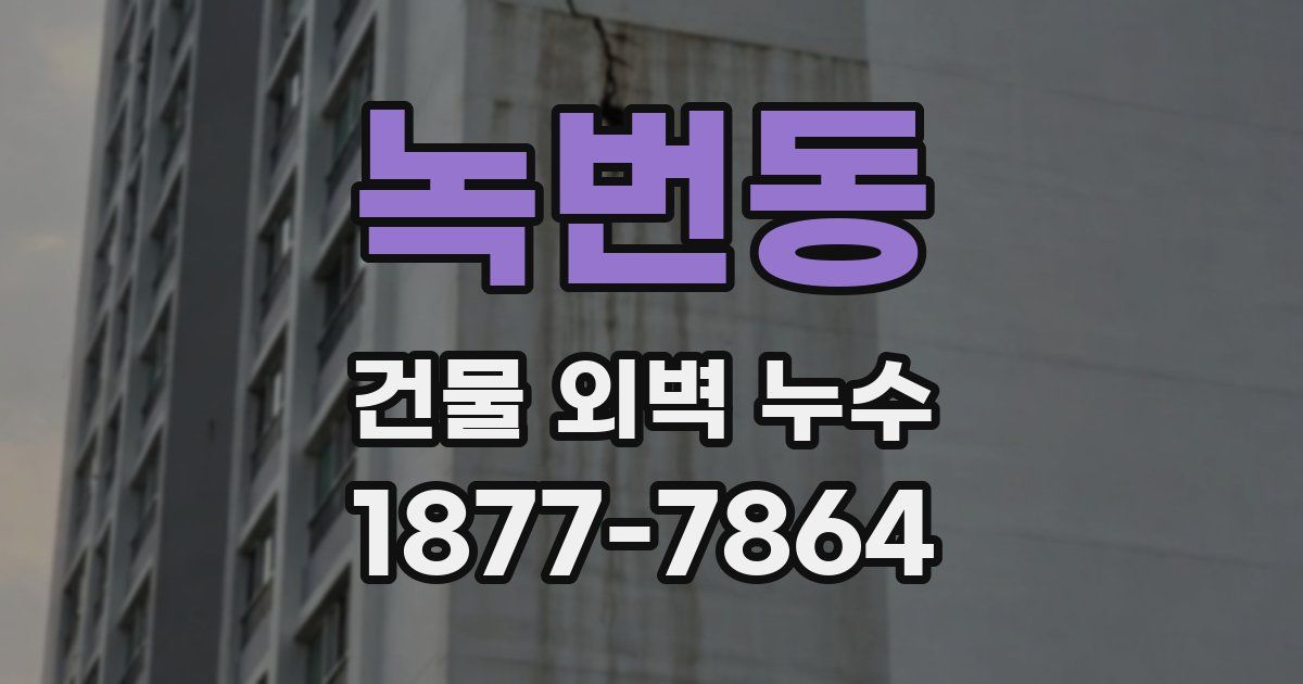 녹번동 건물 외벽 누수
