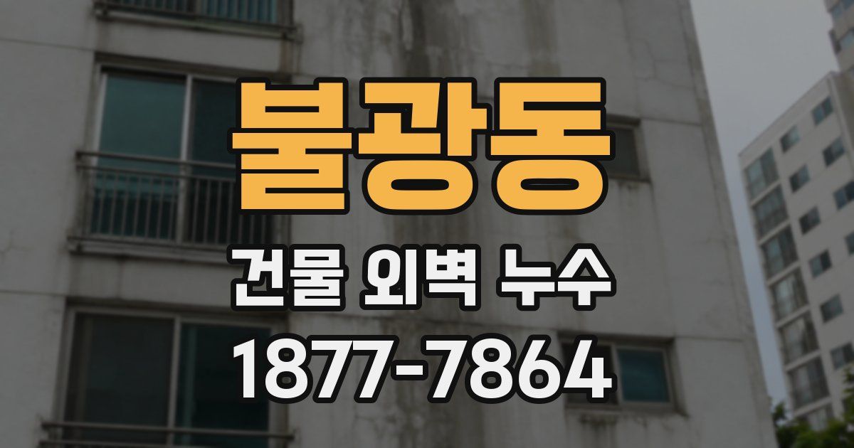 불광동 건물 외벽 누수