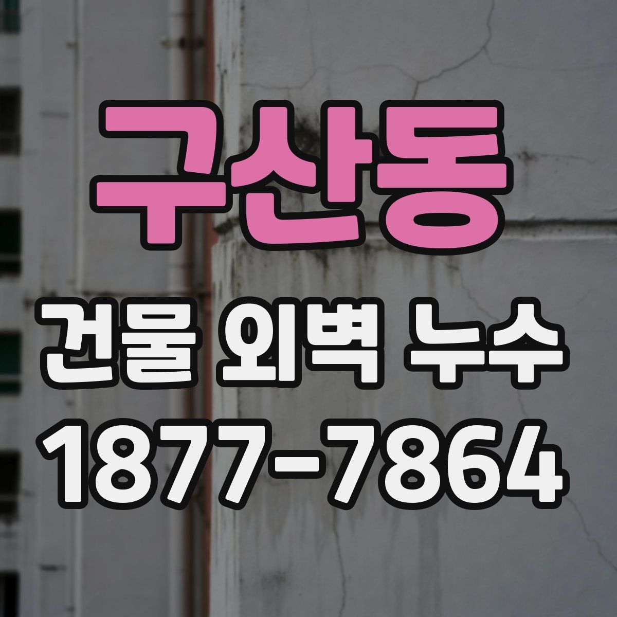 구산동 건물 외벽 누수