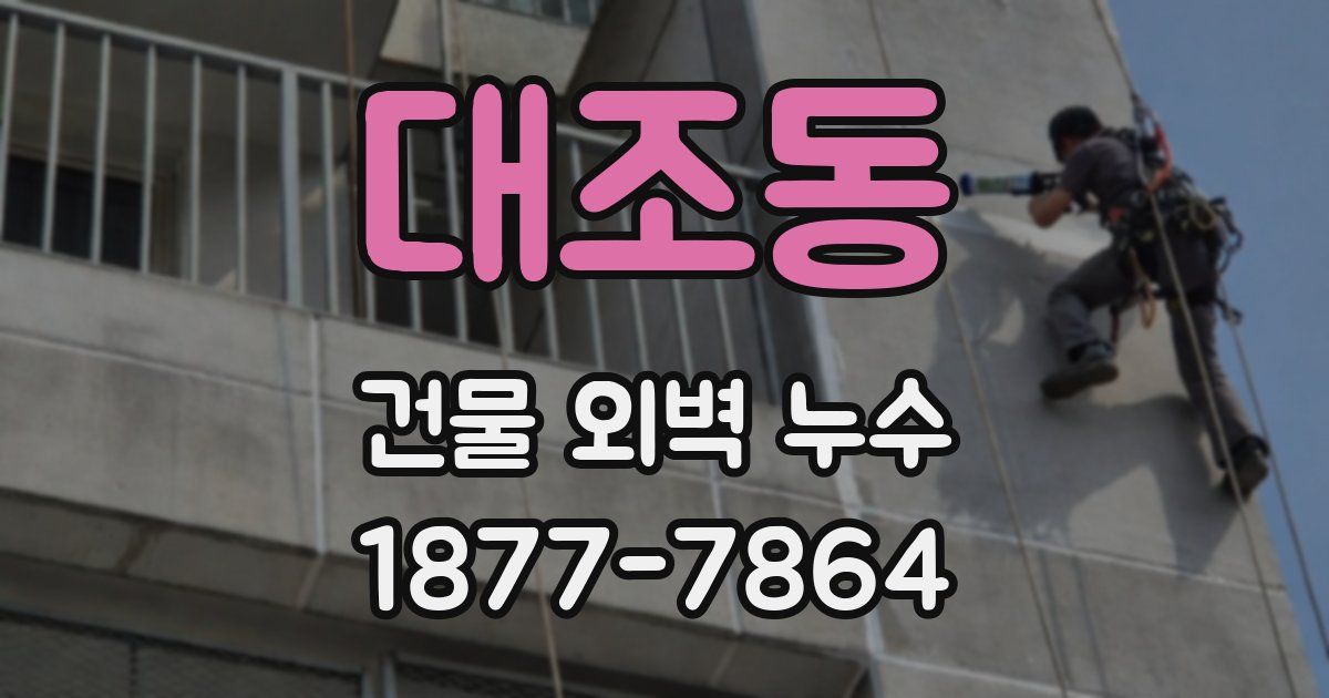 대조동 건물 외벽 누수
