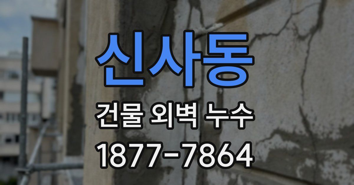 신사동 건물 외벽 누수