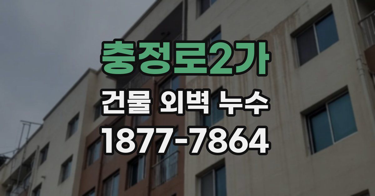 충정로2가 건물 외벽 누수