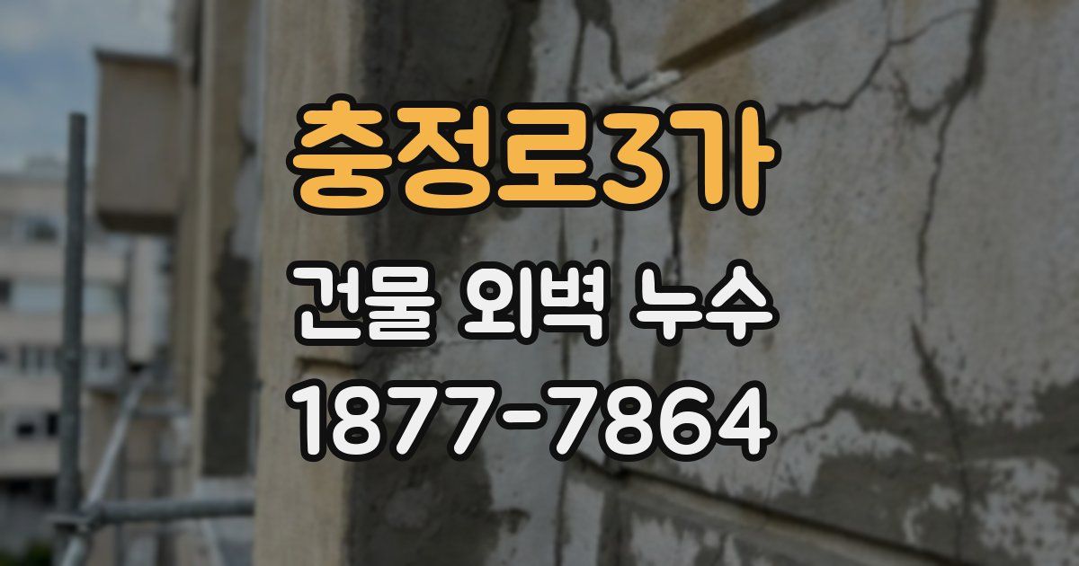 충정로3가 건물 외벽 누수