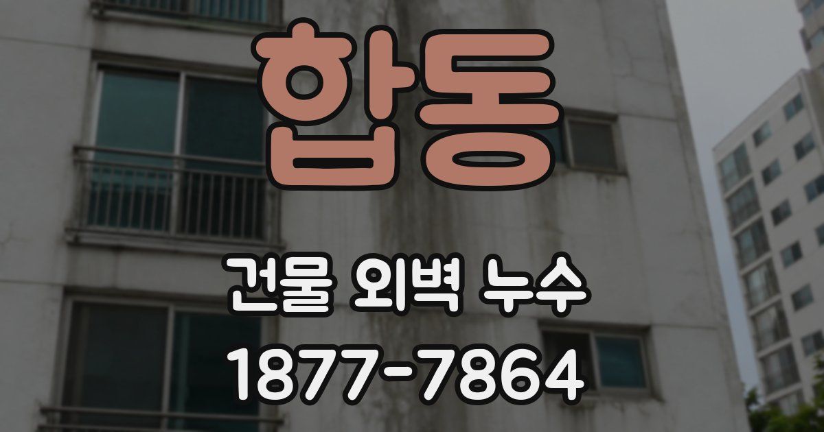 합동 건물 외벽 누수