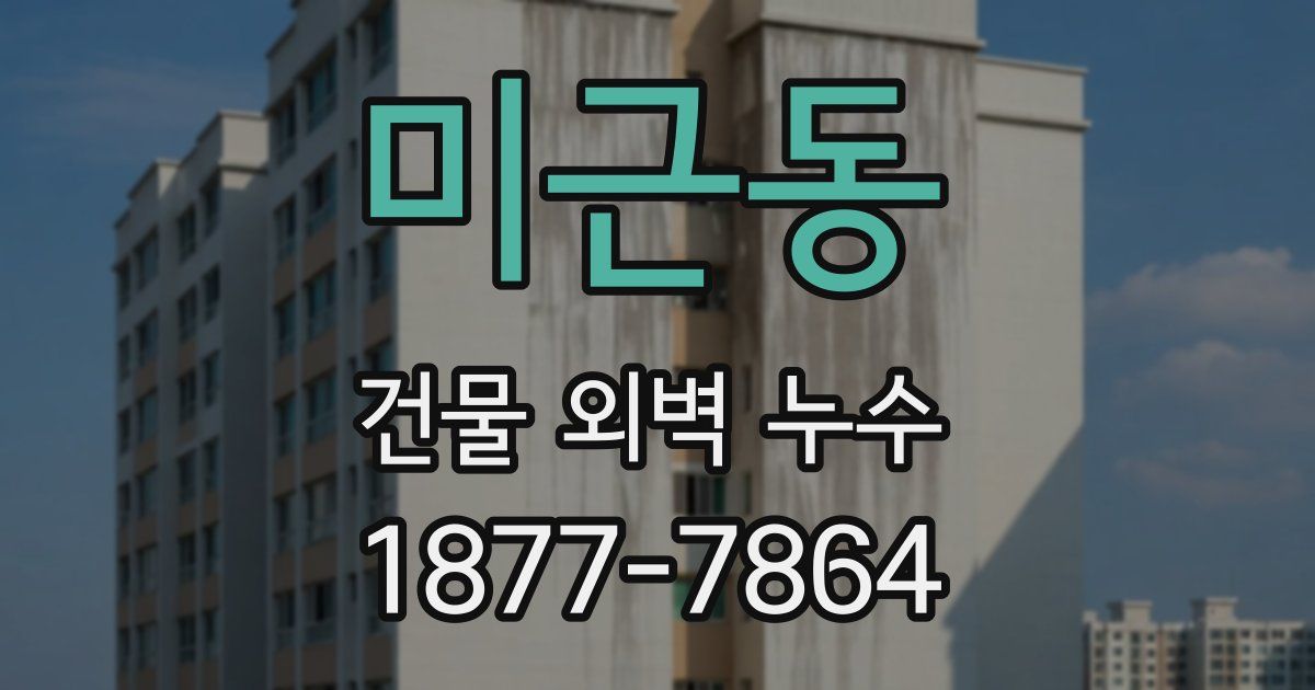 미근동 건물 외벽 누수