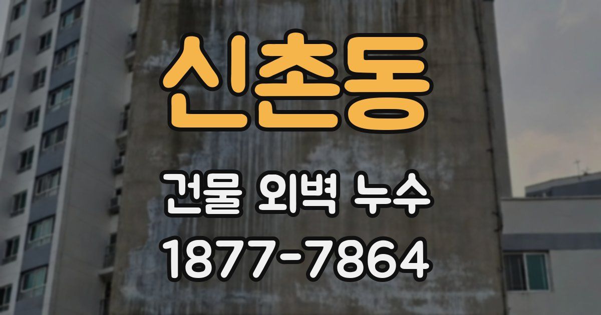 신촌동 건물 외벽 누수
