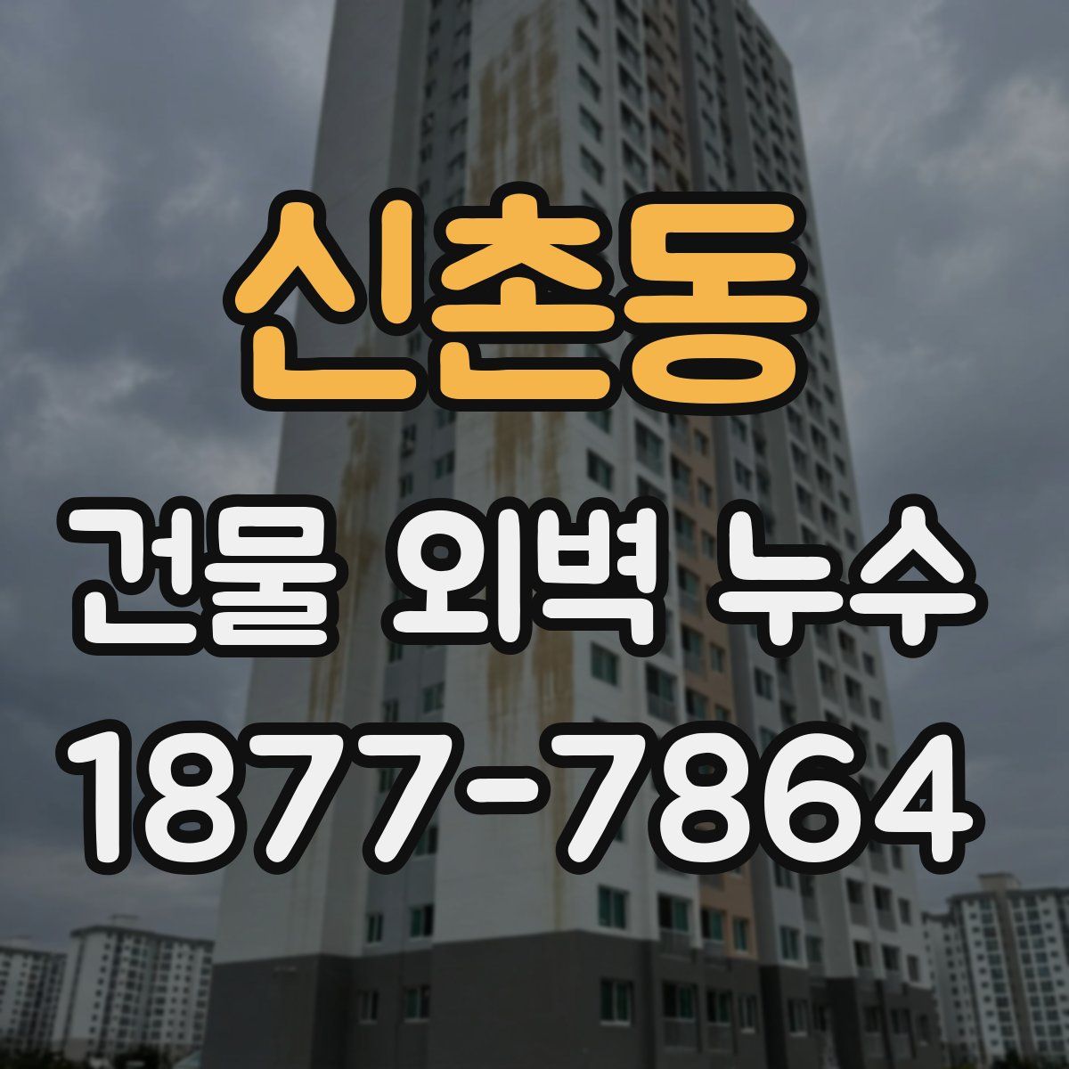 신촌동 건물 외벽 누수
