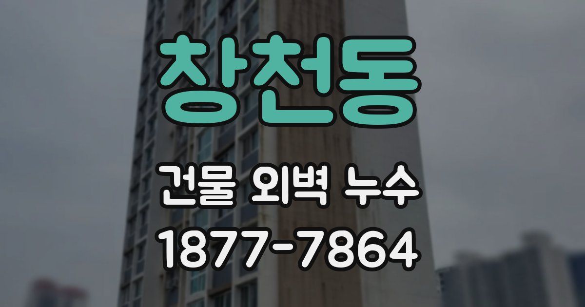 창천동 건물 외벽 누수