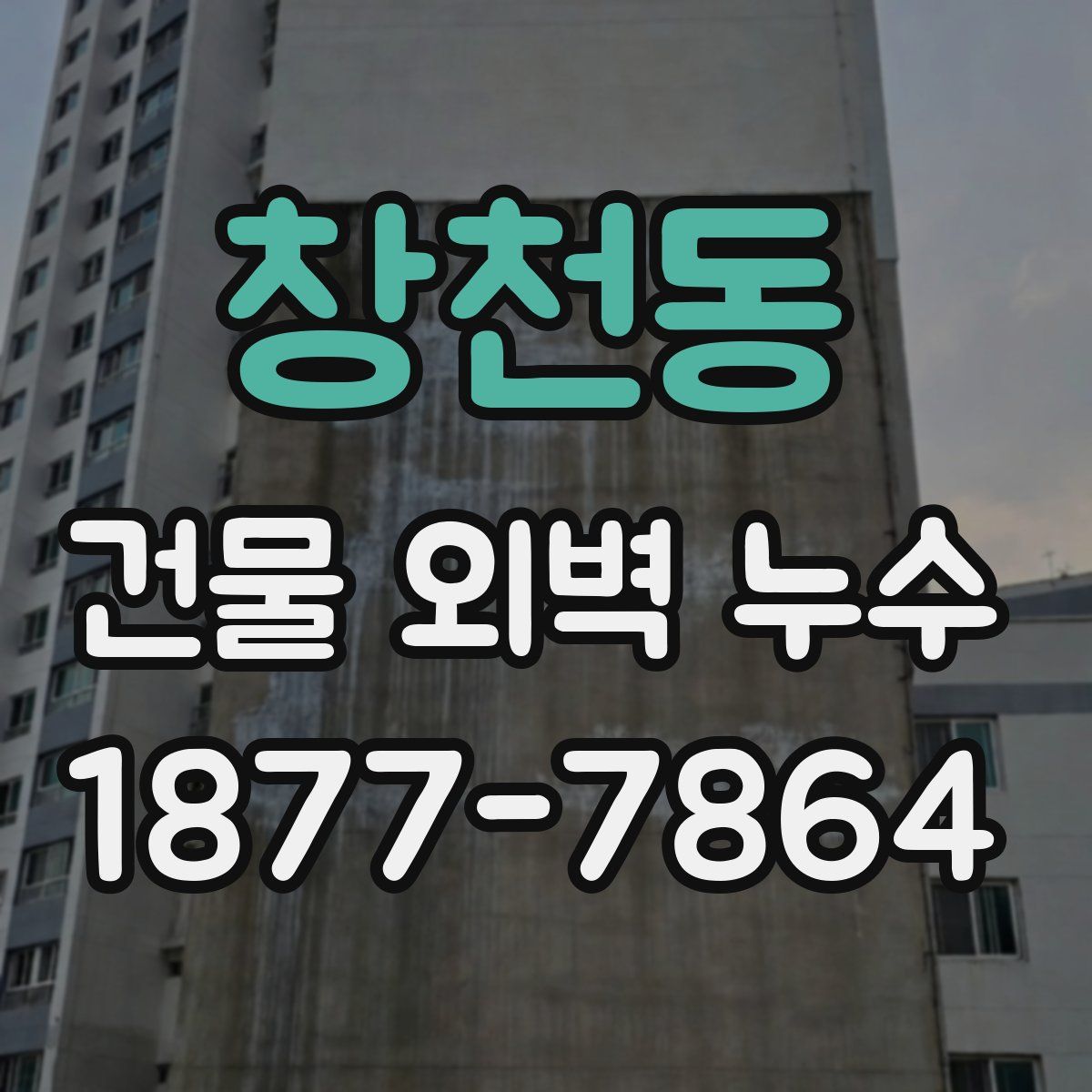 창천동 건물 외벽 누수