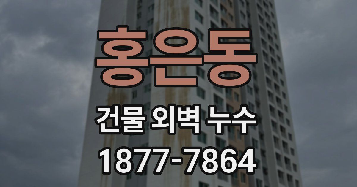 홍은동 건물 외벽 누수