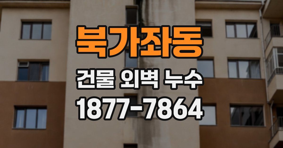 북가좌동 건물 외벽 누수