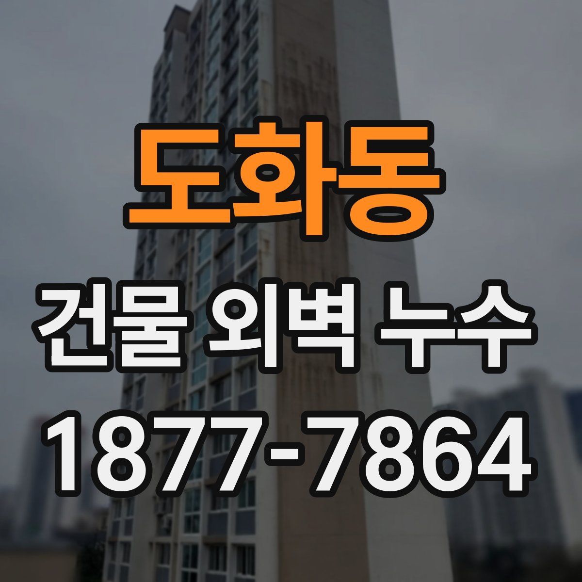 도화동 건물 외벽 누수