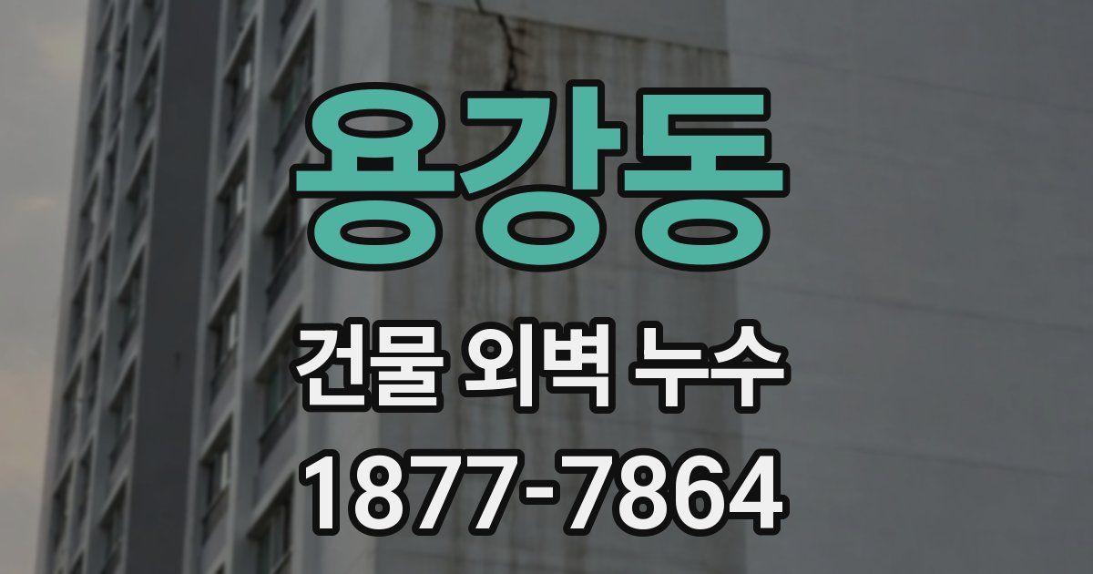 용강동 건물 외벽 누수