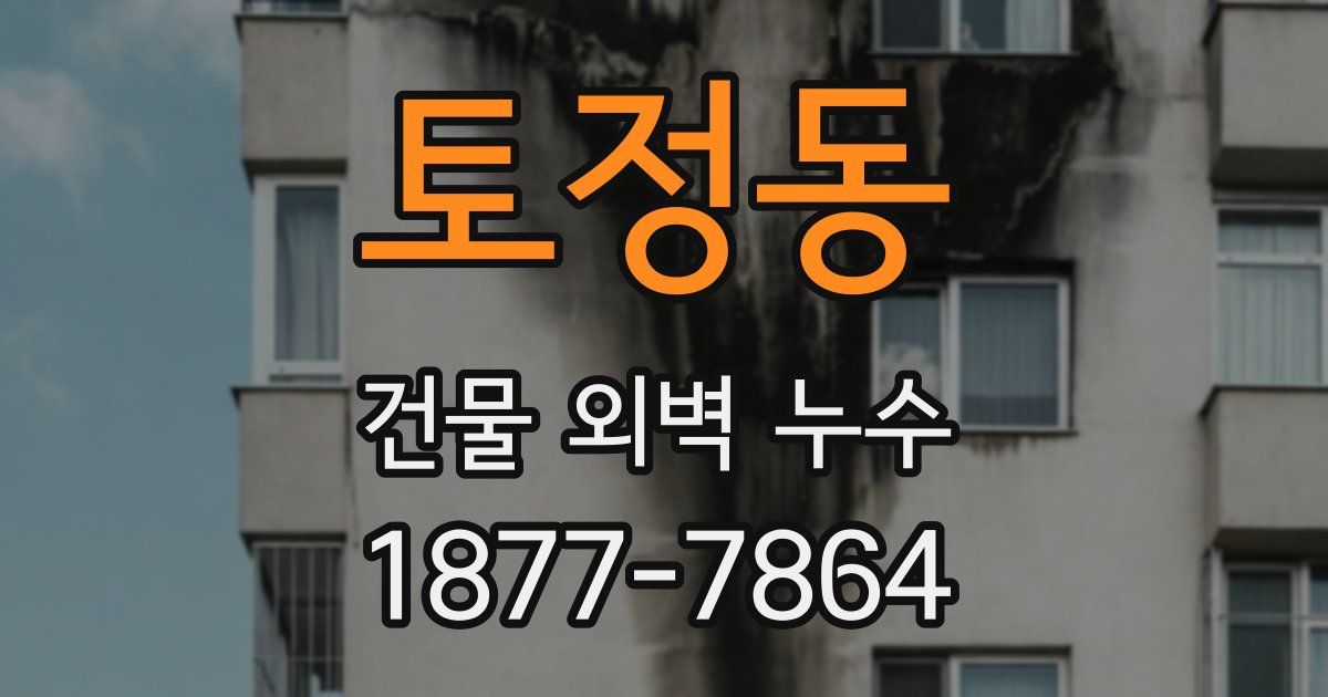 토정동 건물 외벽 누수