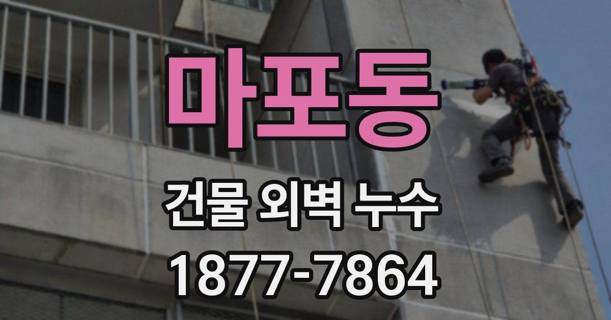 마포동 건물 외벽 누수