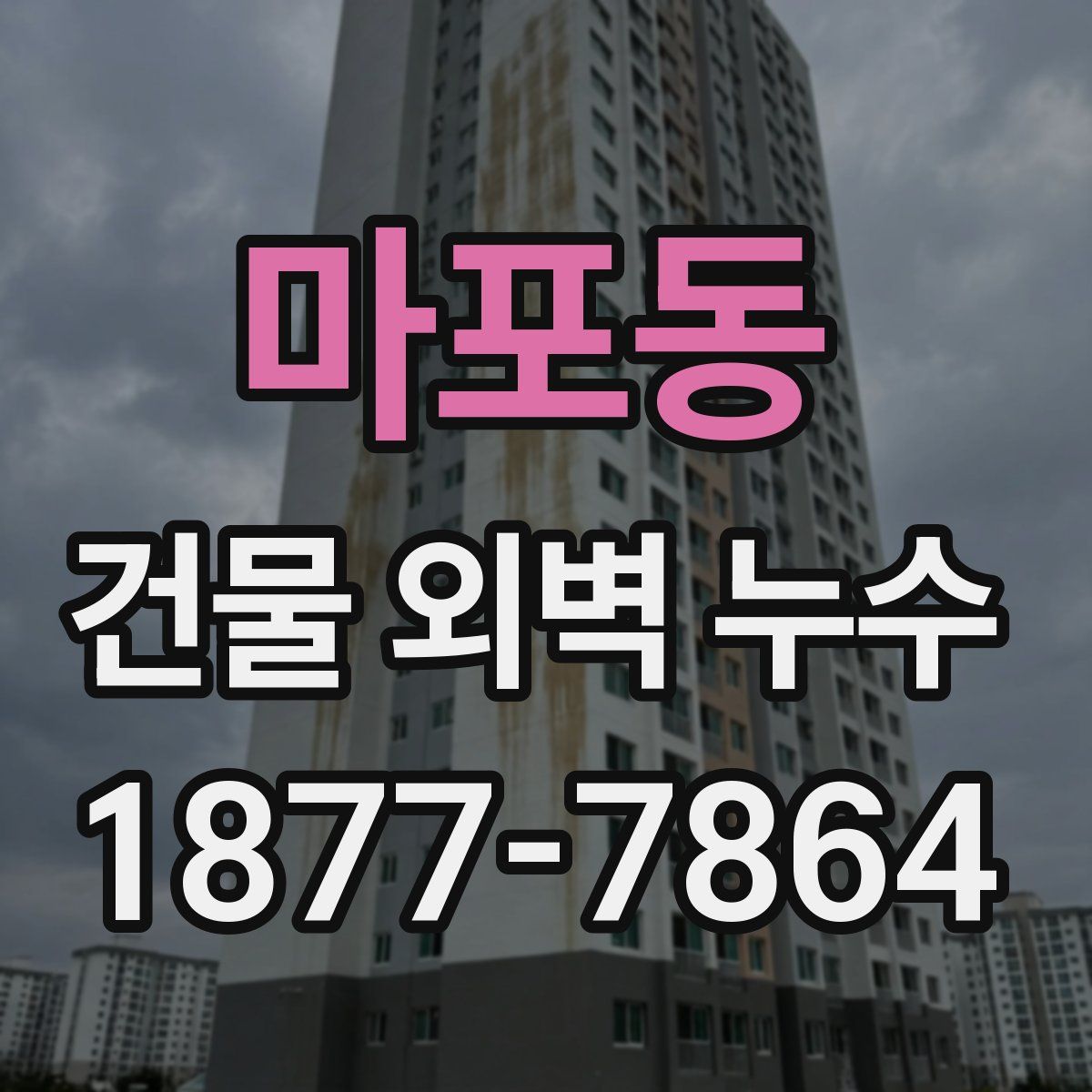 마포동 건물 외벽 누수