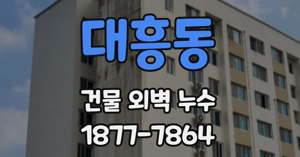 대흥동 건물 외벽 누수