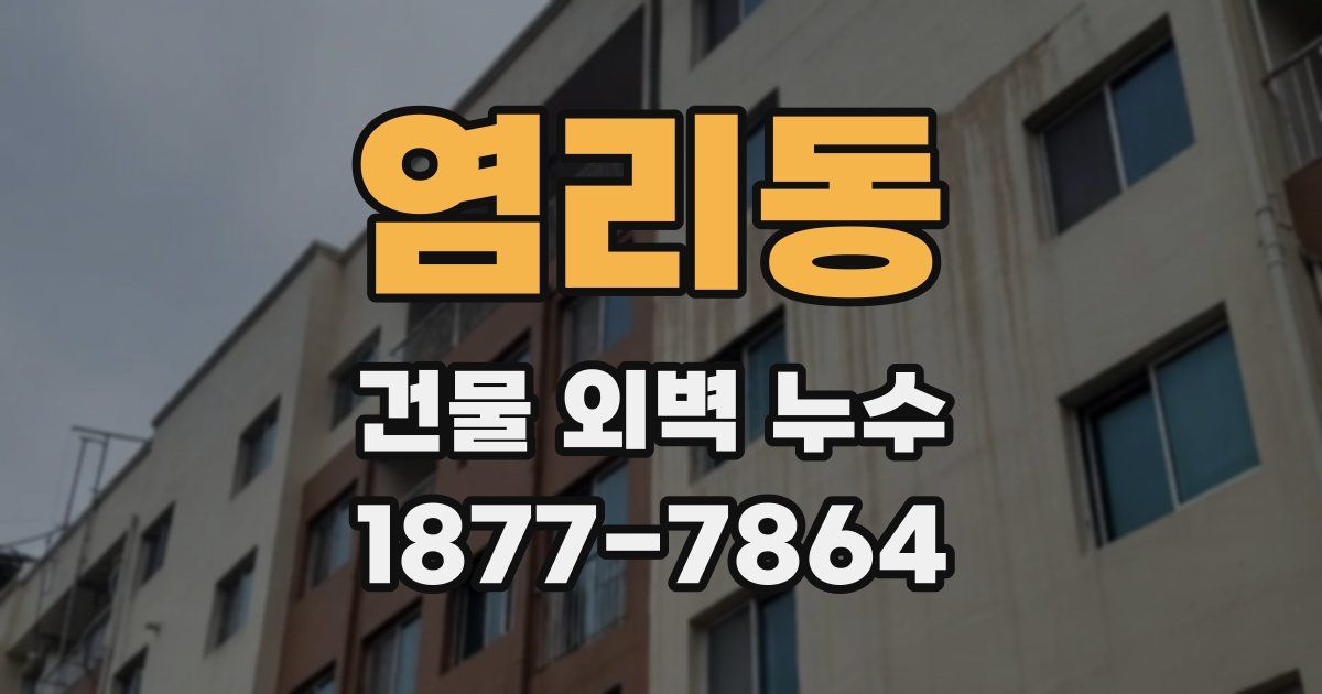 염리동 건물 외벽 누수