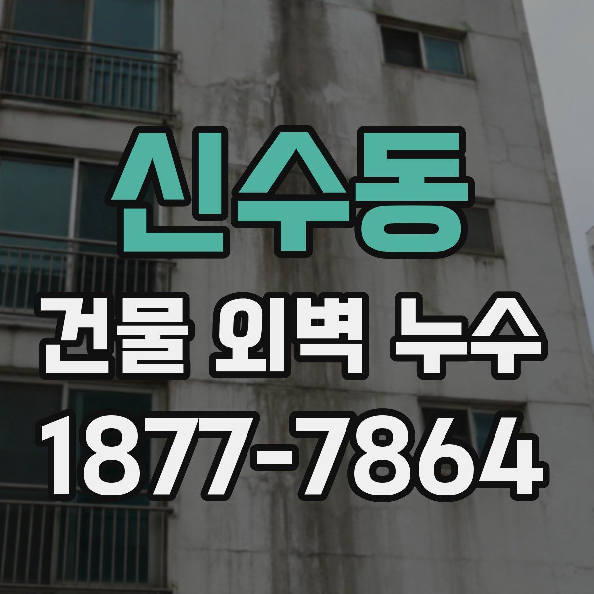 신수동 건물 외벽 누수