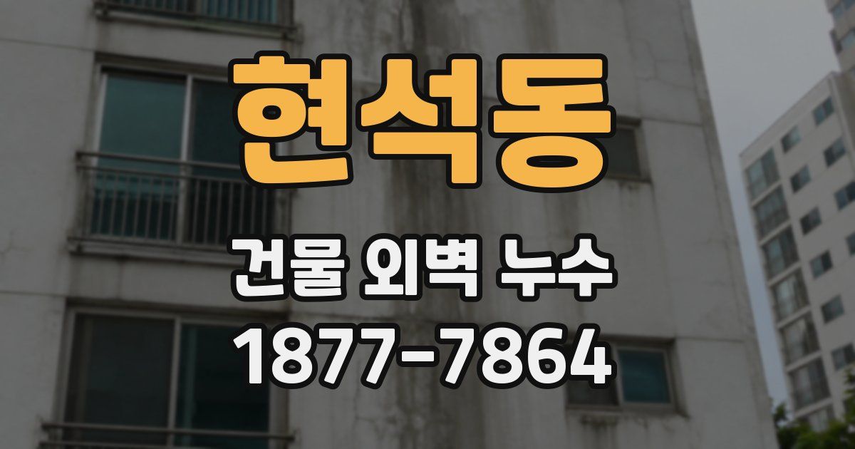현석동 건물 외벽 누수