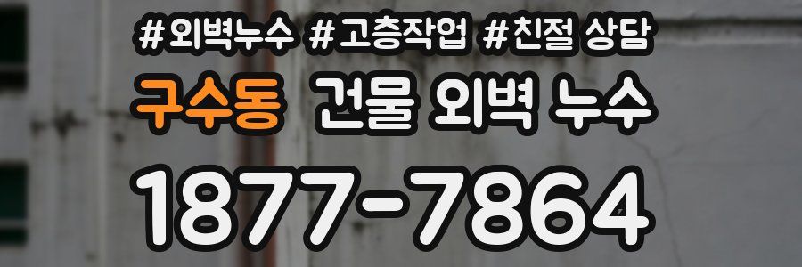 구수동 건물 외벽 누수