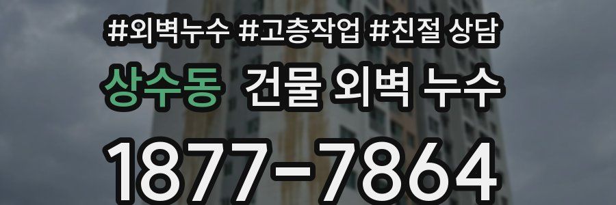 상수동 건물 외벽 누수