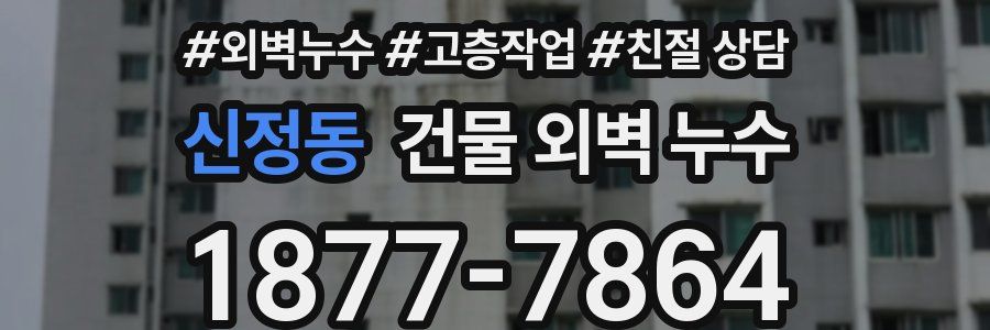 신정동 건물 외벽 누수