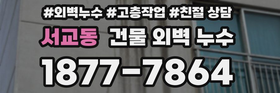 서교동 건물 외벽 누수