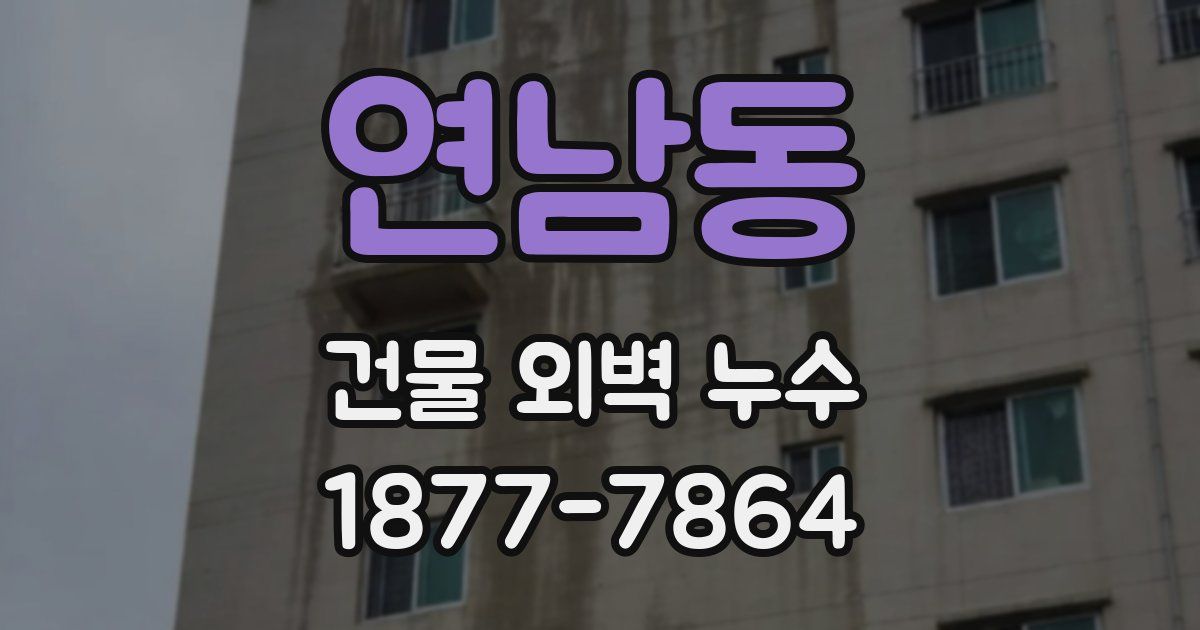 연남동 건물 외벽 누수