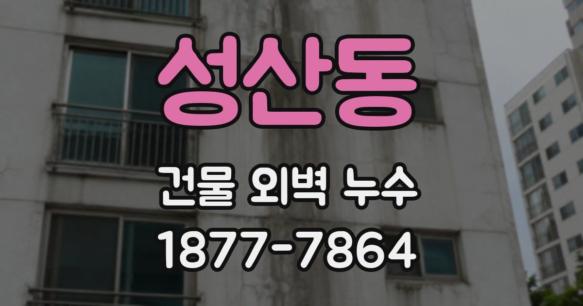 성산동 건물 외벽 누수