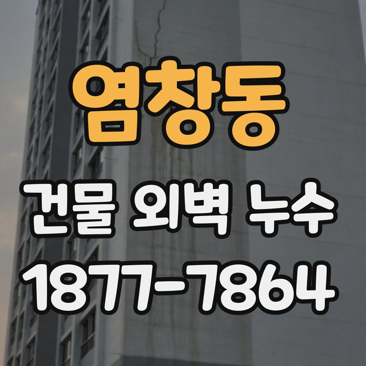 염창동 건물 외벽 누수