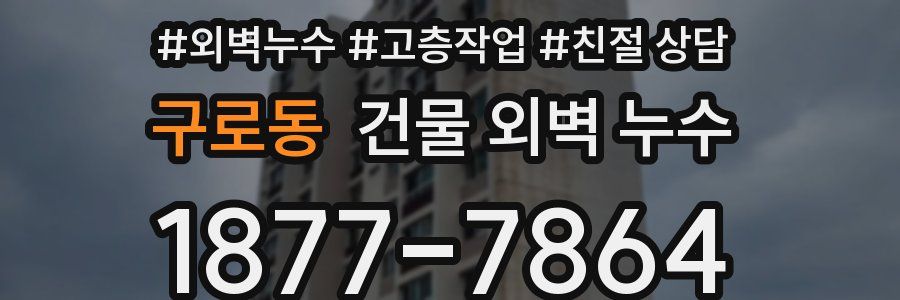 구로동 건물 외벽 누수