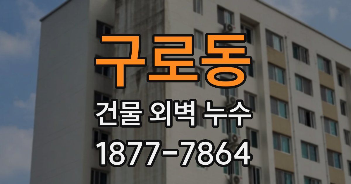 구로동 건물 외벽 누수