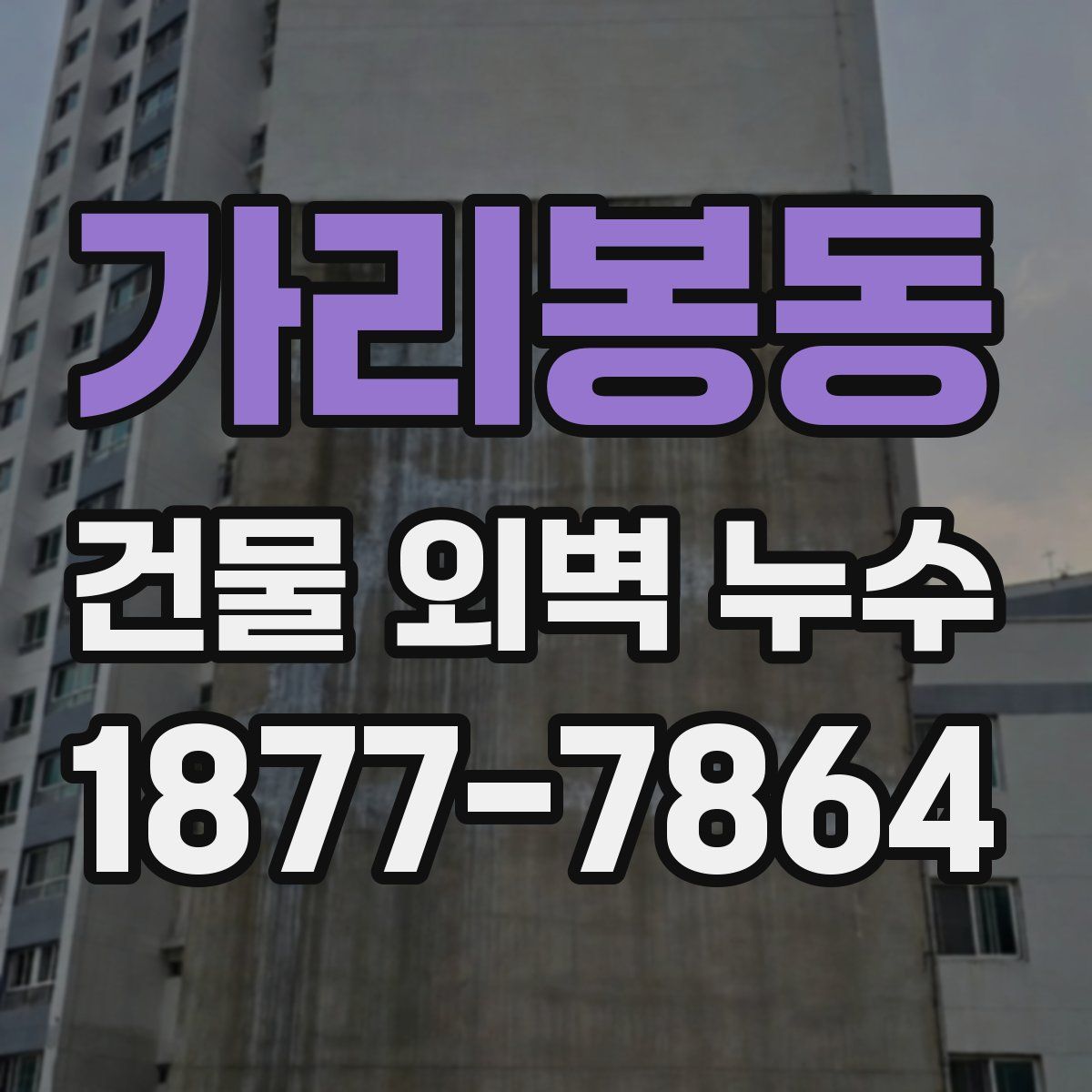 가리봉동 건물 외벽 누수