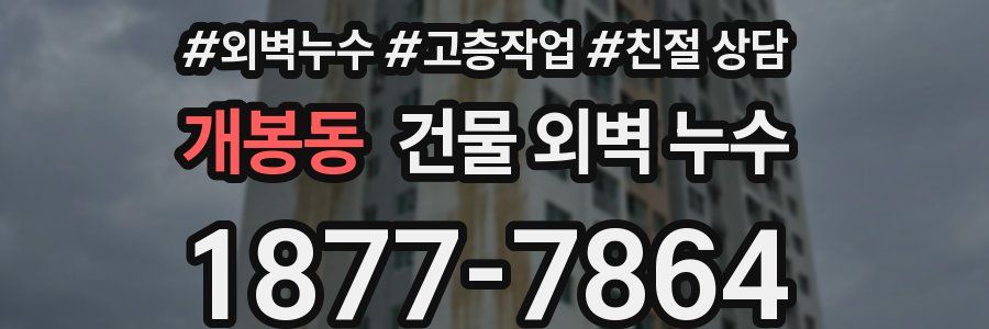 개봉동 건물 외벽 누수