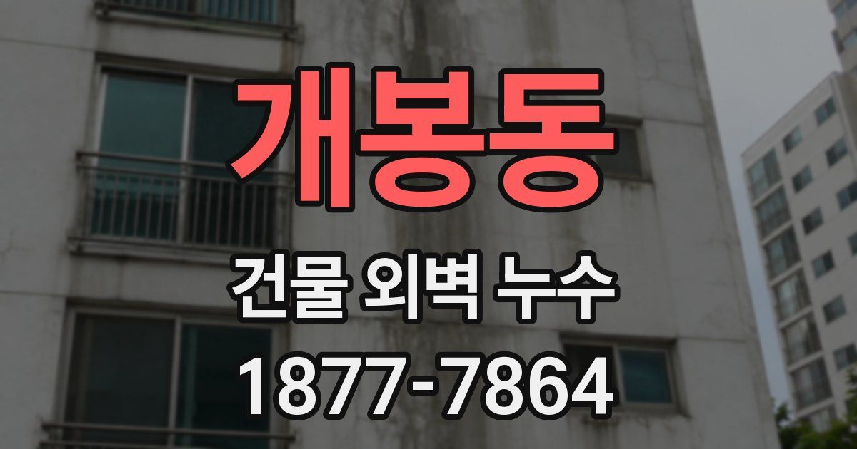 개봉동 건물 외벽 누수