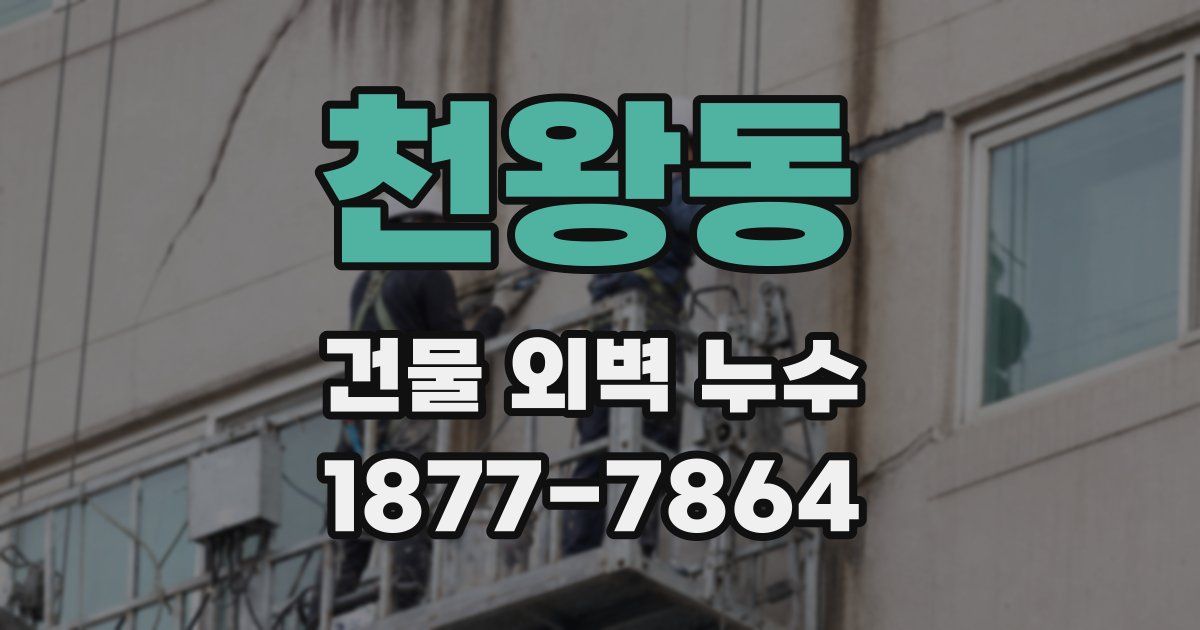 천왕동 건물 외벽 누수