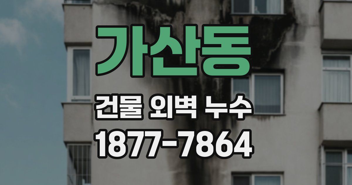 가산동 건물 외벽 누수