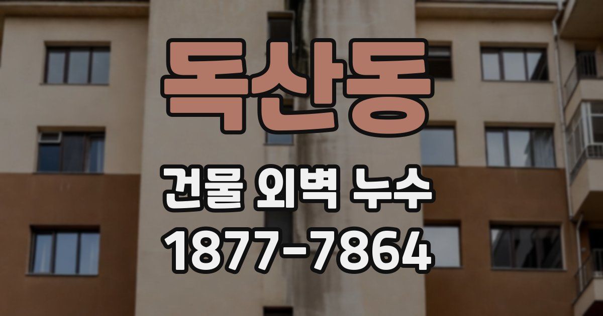 독산동 건물 외벽 누수