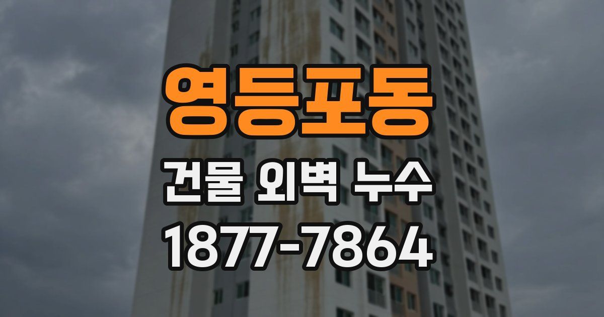 영등포동 건물 외벽 누수