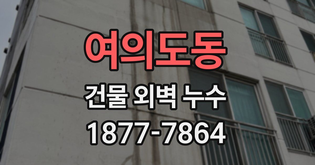 여의도동 건물 외벽 누수