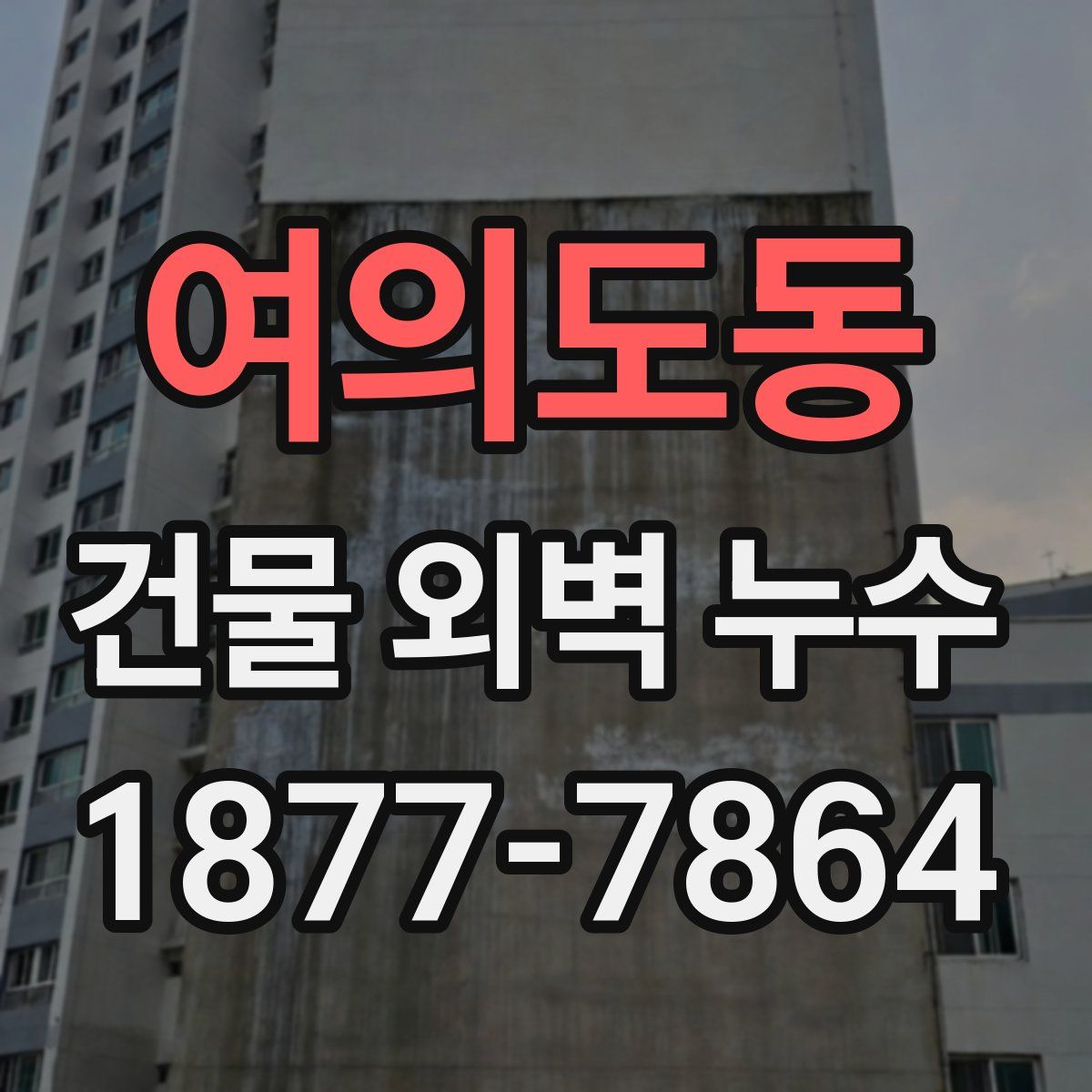 여의도동 건물 외벽 누수