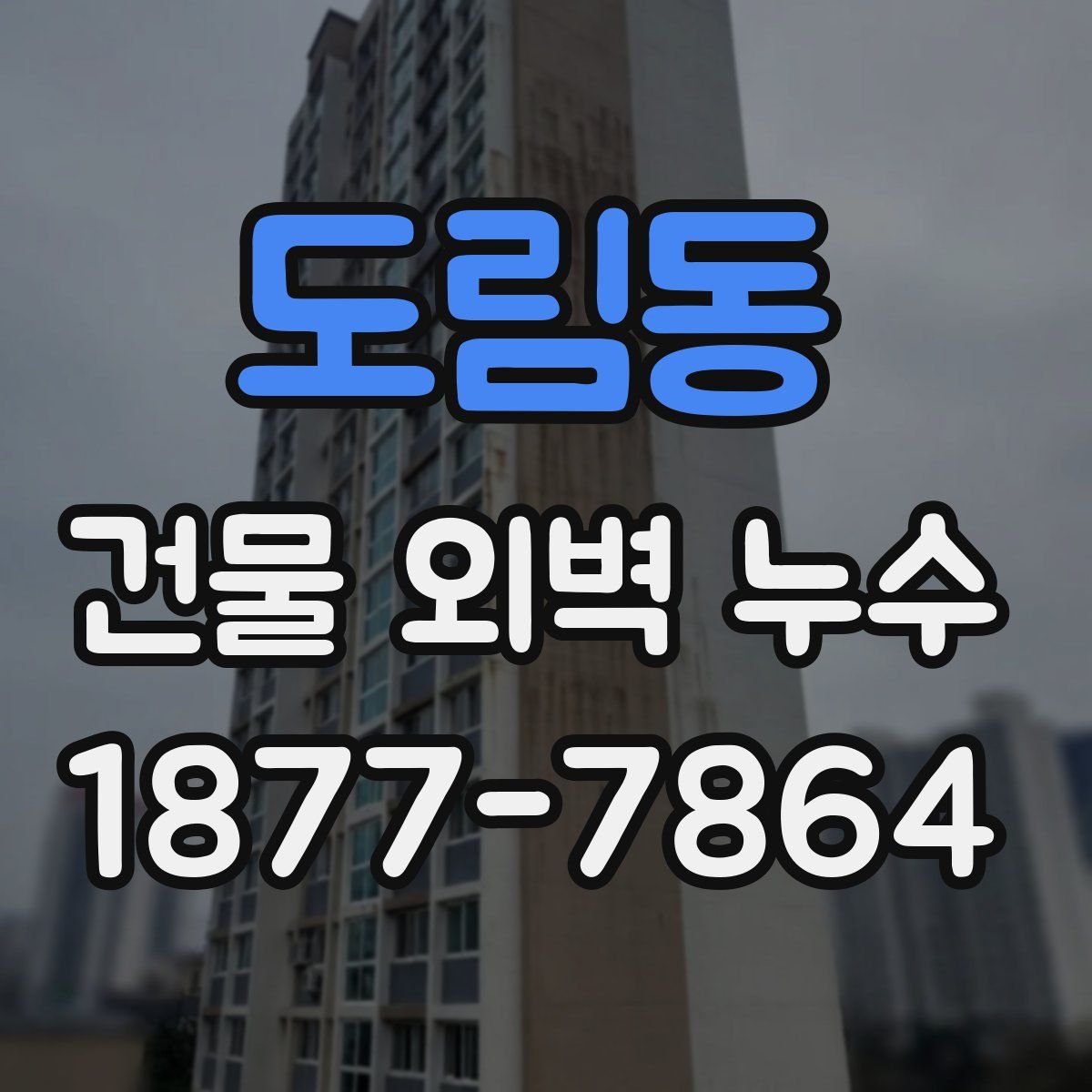 도림동 건물 외벽 누수