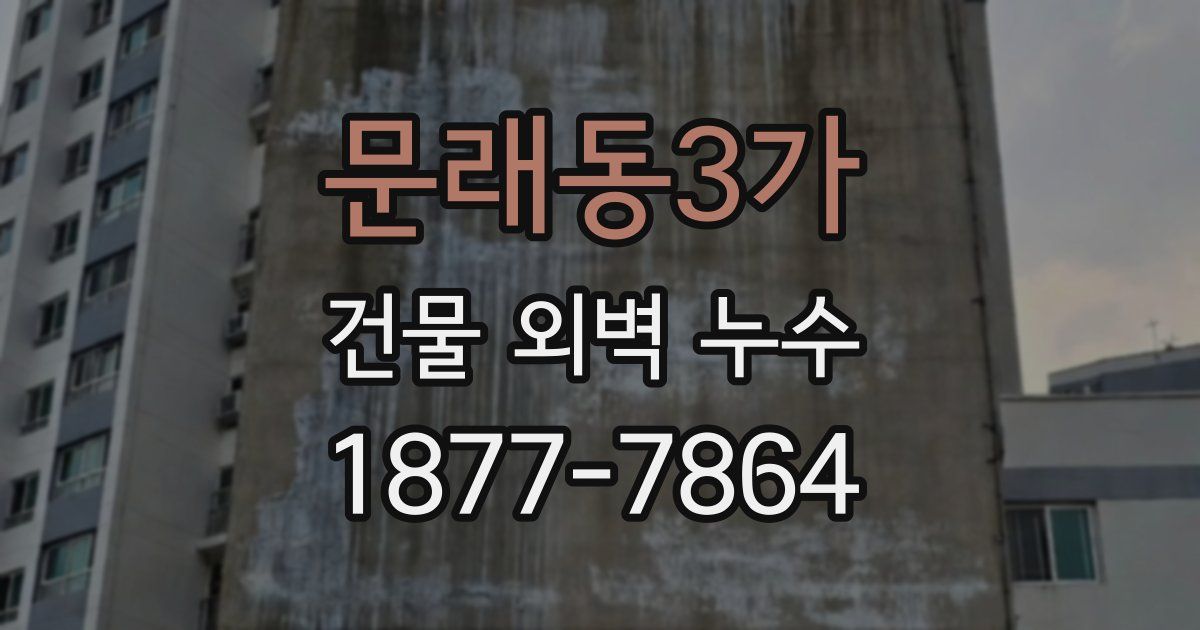 문래동3가 건물 외벽 누수