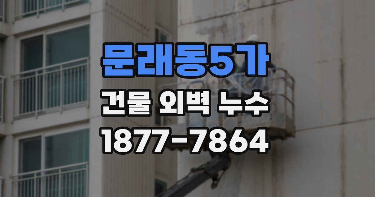 문래동5가 건물 외벽 누수