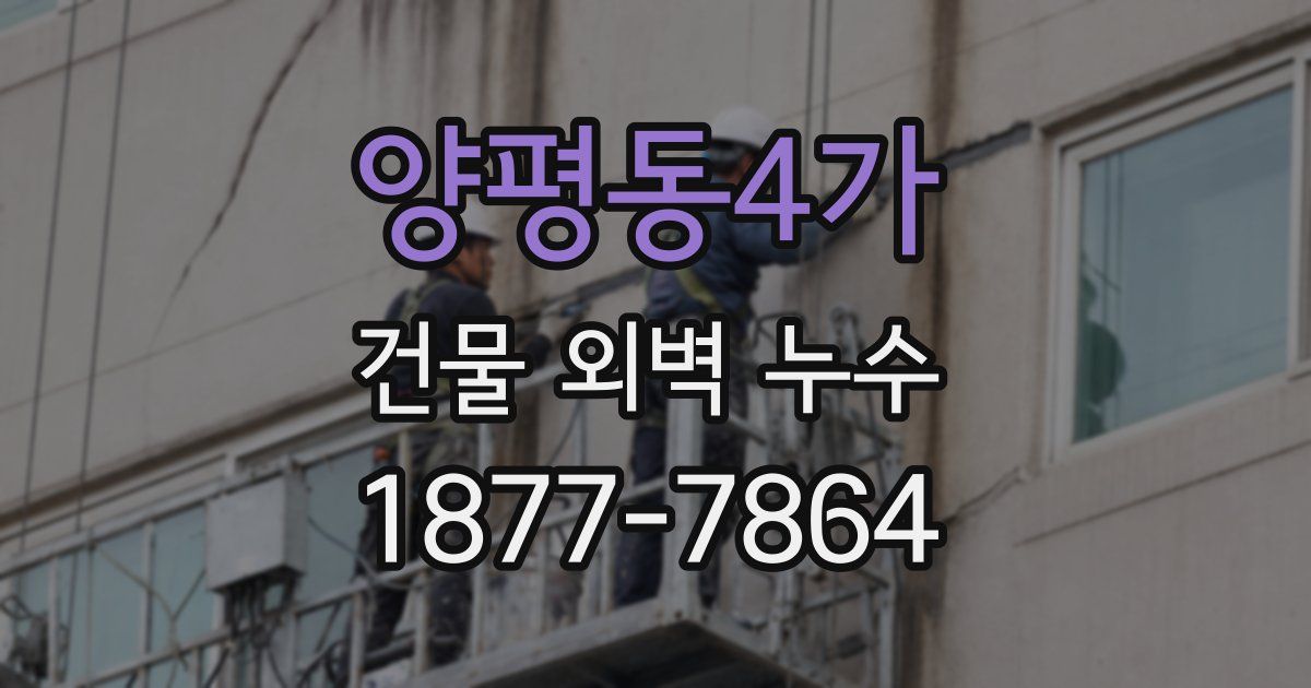 양평동4가 건물 외벽 누수