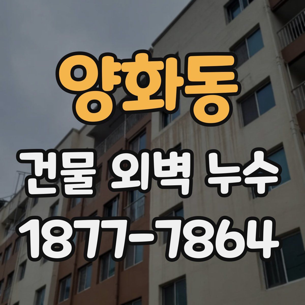 양화동 건물 외벽 누수